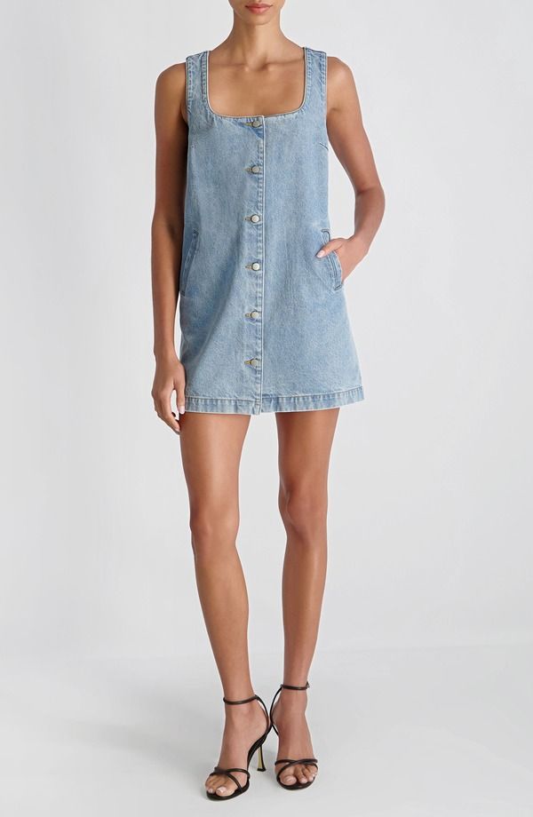 フレンチコネクション レディース ボトムス デニムパンツ ミニワンピース ミニ French Connection 90s Deniminidress Blue Denim Wash デニム
