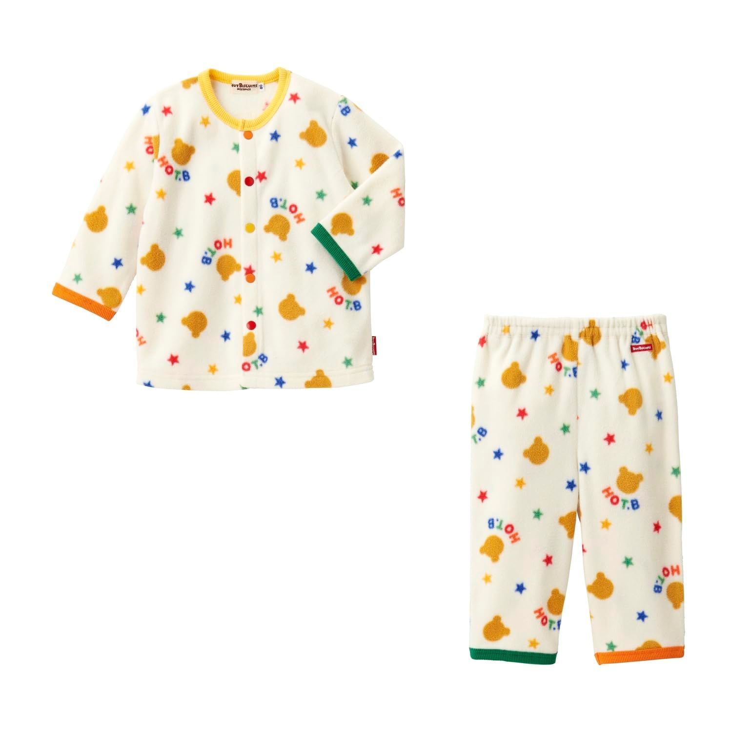 新品 [MIKIHOUSE HOT BISCUITS] [ミキハウス ホットビスケッツ] 長袖 ルームウェア 男の子 女の子 キッズ 子供服 アイボリー 90cm 73-7303-490