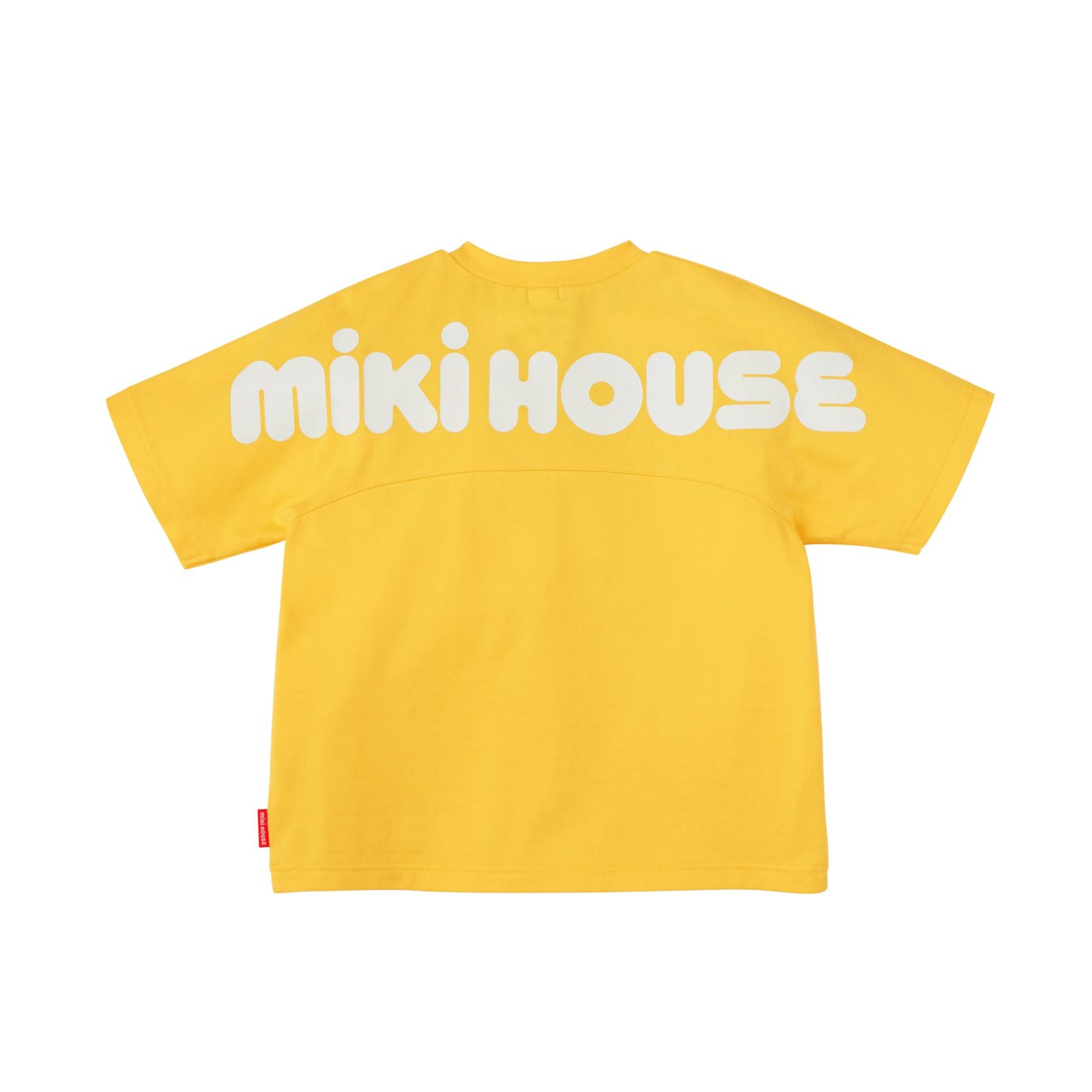 新品 [ミキハウス] WEB限定 バックロゴ半袖Ｔシャツ 無地 ロゴ 男の子 女の子 ベビー キッズ 子供服 通園 通学 10-5259-684 90cm 黄