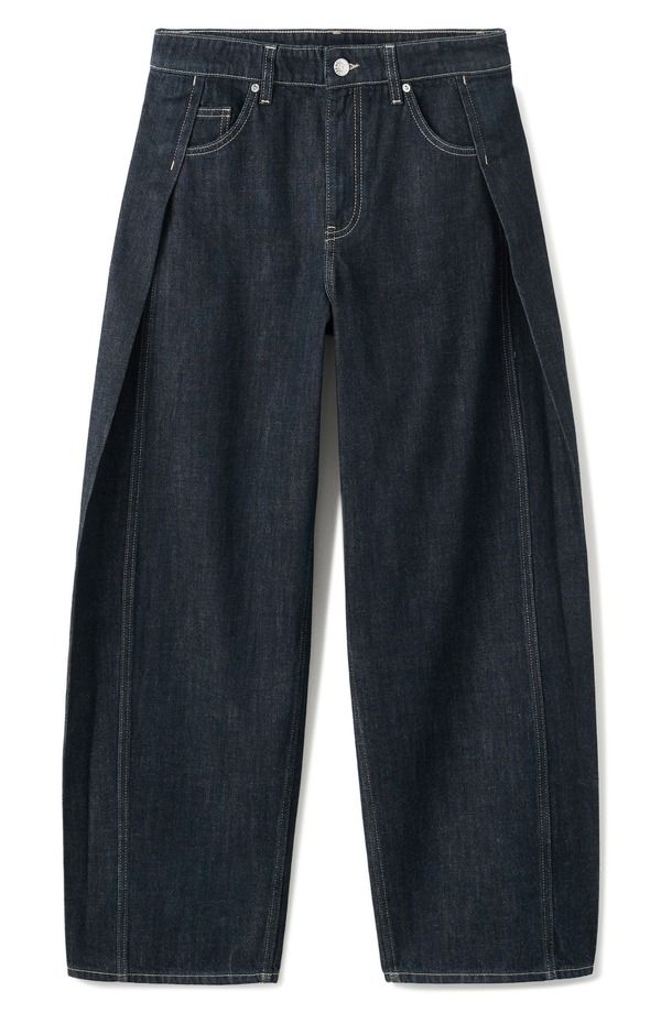 マンゴ レディース ボトムス デニムパンツ ジーンズ MANGO Mid Rise Balloon Jeans Black ブラック