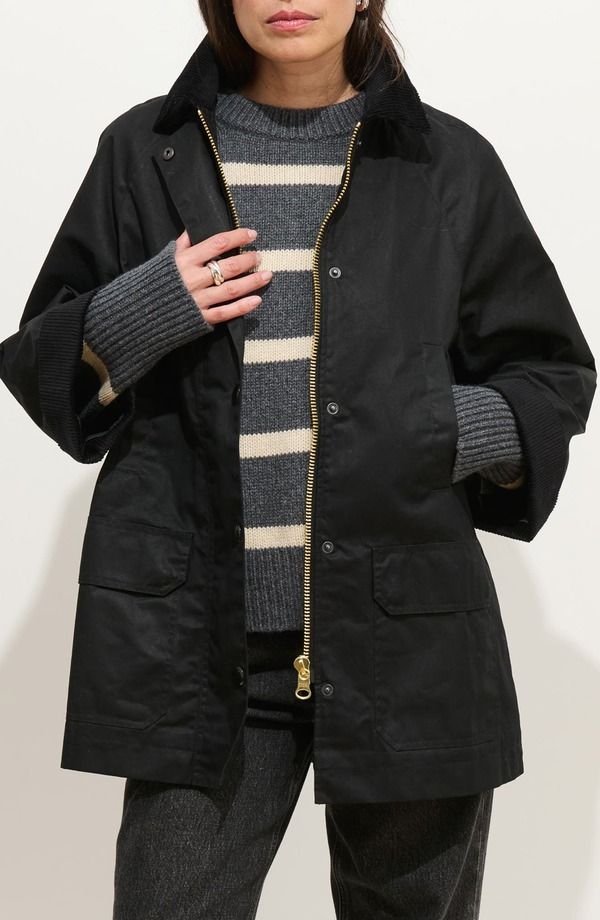アレックスミル レディース アウター ジャケット・ブルゾン コットン Alex Mill Madison Waxed Cotton Jacket Black ブラック