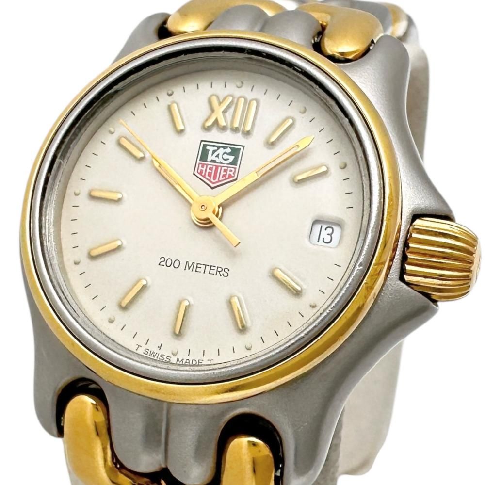 【TAG HEUER/タグホイヤー】S05.008M 腕時計 GP/ステンレススチール クオーツ クリーム文字盤/シルバーゴールドコンビベルト レディース 【中古】【真子質店】【NN】