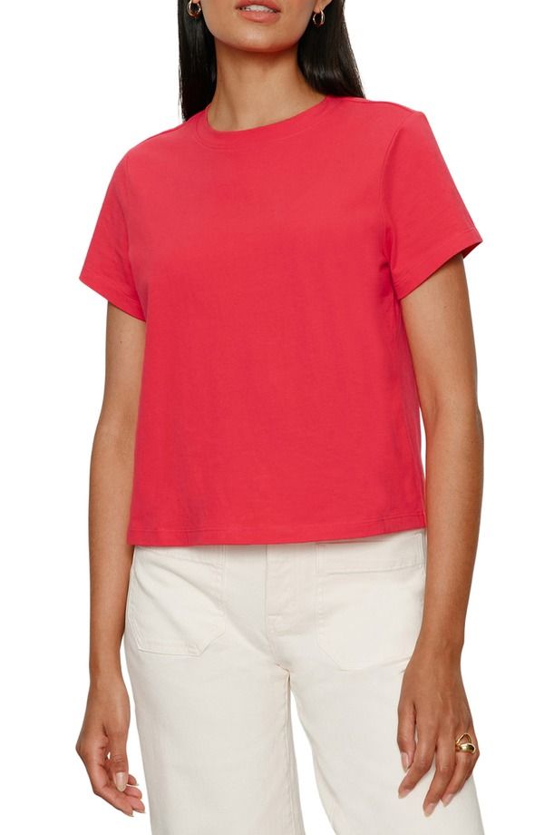 サンクチュアリー レディース トップス Tシャツ コットン Sanctuary Rose Perfect Cotton TShirtulip Red レッド