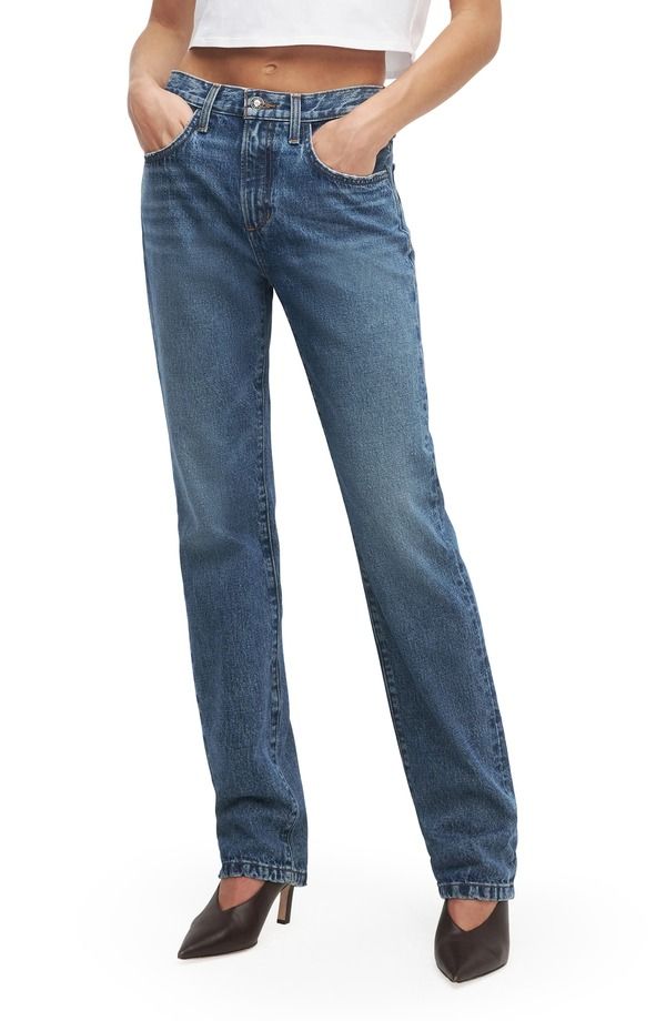 フェイバリット ドーター レディース ボトムス デニムパンツ ストレート ローライズ ジーンズ Favorite Daughter The Mikaela Low Rise Slim Straight Leg Jeans Charlestown