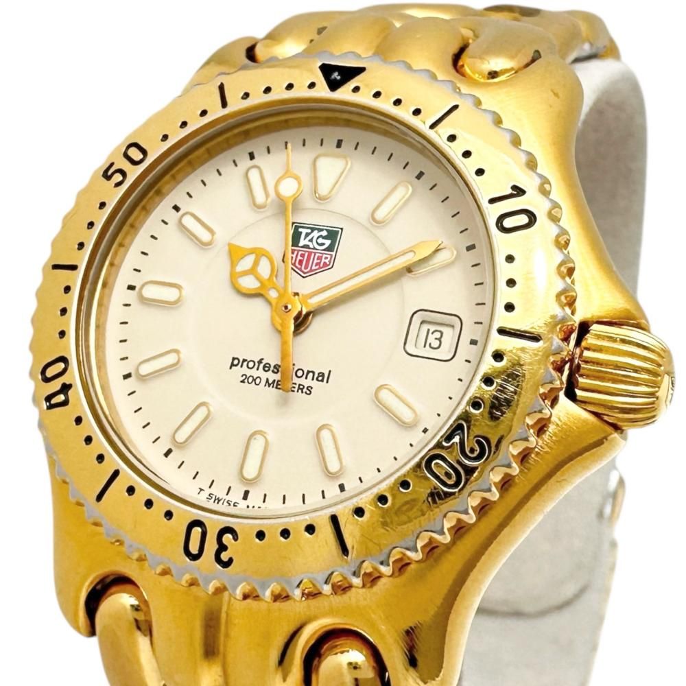 【TAG HEUER/タグホイヤー】WG1330-0 腕時計 GP クオーツ ベージュ文字盤/ゴールドベルト レディース 【中古】【真子質店】【NN】