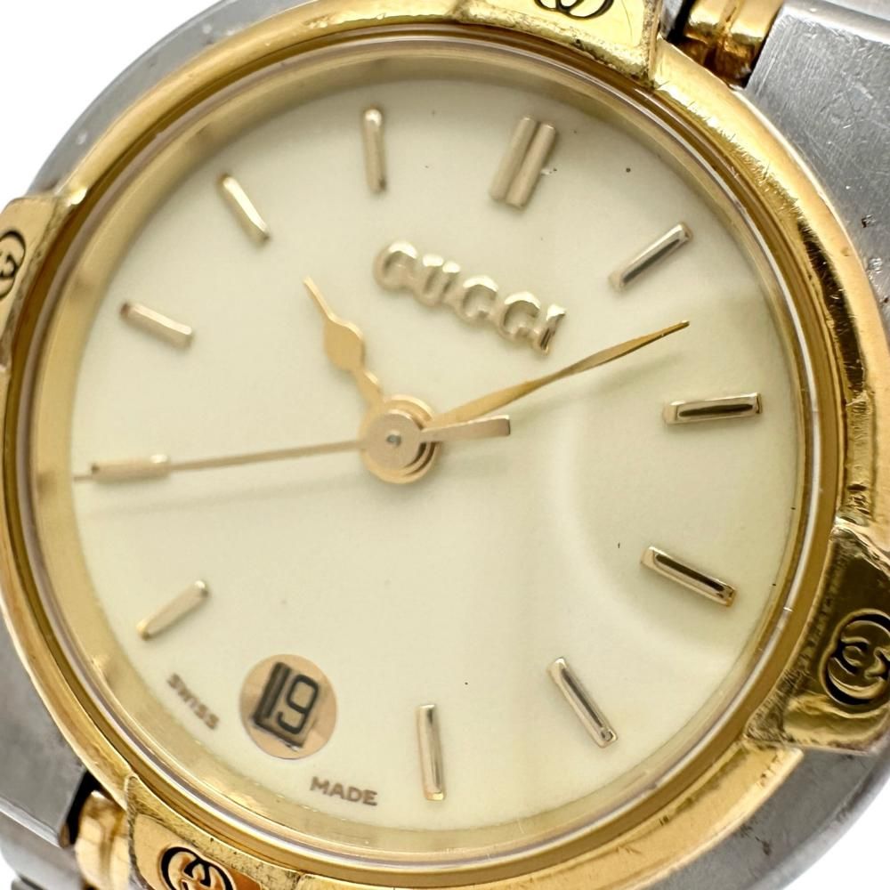 【GUCCI/グッチ】9000L 腕時計 GP/ステンレススチール クオーツ ベージュ文字盤/ゴールドシルバーコンビベルト レディース 【中古】【真子質店】【NN】 【GUCCI/グッチ】9000L 腕時計 GP/ステンレススチール クオーツ ベージュ文字盤/ゴールドシルバーコンビベルト レディース 【中古】【真子質店】【NN】