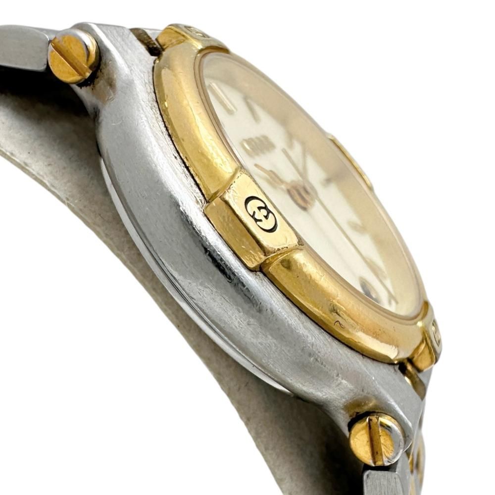 【GUCCI/グッチ】9000L 腕時計 GP/ステンレススチール クオーツ ベージュ文字盤/ゴールドシルバーコンビベルト レディース 【中古】【真子質店】【NN】 【GUCCI/グッチ】9000L 腕時計 GP/ステンレススチール クオーツ ベージュ文字盤/ゴールドシルバーコンビベルト レディース 【中古】【真子質店】【NN】