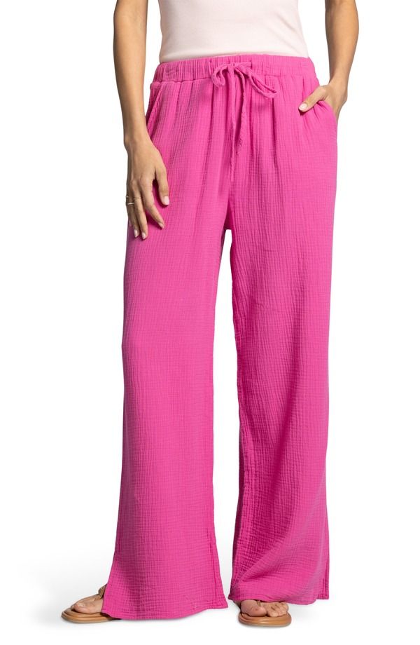 スレッドアンドサプライ レディース ボトムス レギンス ワイドレッグ パンツ Thread Supply Verna Wide Leg Pantsoft Fuchsia フューシャ