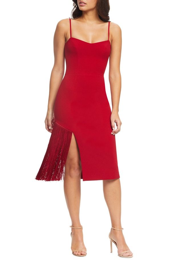 ドレスザポプレーション レディース トップス ワンピース ミディ Dress the Population Rory Midi Dress Garnet