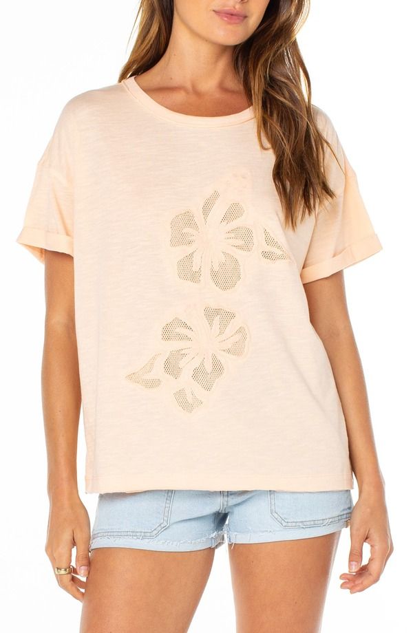 ロキシー レディース トップス Tシャツ グラフィック Roxy Sunset Sessions Graphic TShirtropical Peach ピーチ