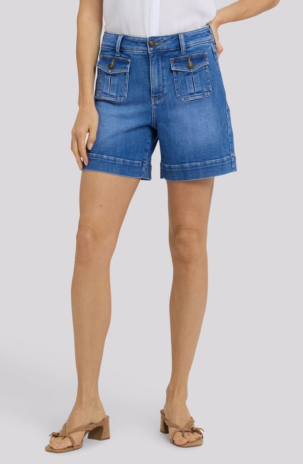 エヌワイディージェイ レディース ボトムス デニムパンツ ショートパンツ NYDJ Ella Patch Pocket Denim Shortsalton デニム 18,485円