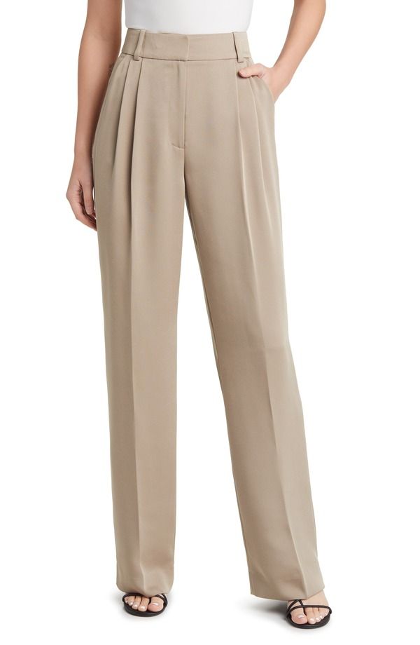 フェイバリット ドーター レディース ボトムス レギンス ワイドレッグ プリーツ パンツ Favorite Daughter The Favorite Pant Pleated Wide Leg Pants Beige ベージュ