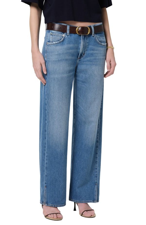 シチズンズ オブ ヒューマニティ レディース ボトムス デニムパンツ ワイドレッグ ハイウエスト ジーンズ Citizens of Humanity Track High Waist Wide Leg Jeansolstice Md Indigo インディゴ