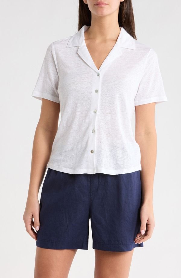 トッミーバハマ レディース トップス シャツ リネン Tommy Bahama Linnea Linen Camp Shirt White ホワイト