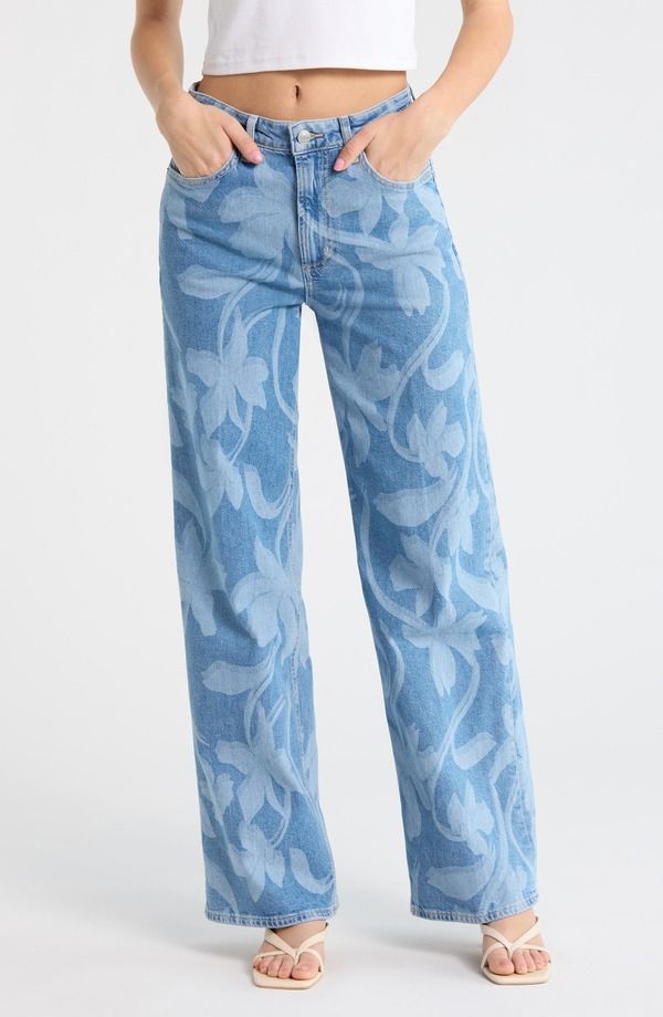 レイルズ レディース ボトムス デニムパンツ ワイドレッグ ハイウエスト ジーンズ Rails Getty High Waist Wide Leg Jeans Floralaser