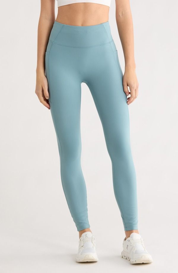 ビヨンドヨガ レディース ボトムス カジュアルパンツ レギンス Beyond Yogallure Zipocket Leggings Misty Blue ブルー