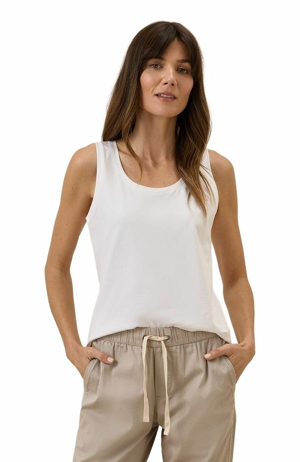 パクト レディース トップス シャツ コットン ジャージー Pact Organicotton Luxe Stretch Jersey Tank White ホワイト