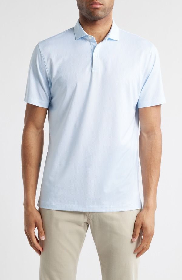 ジョニー オー メンズ トップス シャツ プリント johnnieO Teo Microprint PREPFORMANCE Golf Polo Maliblu