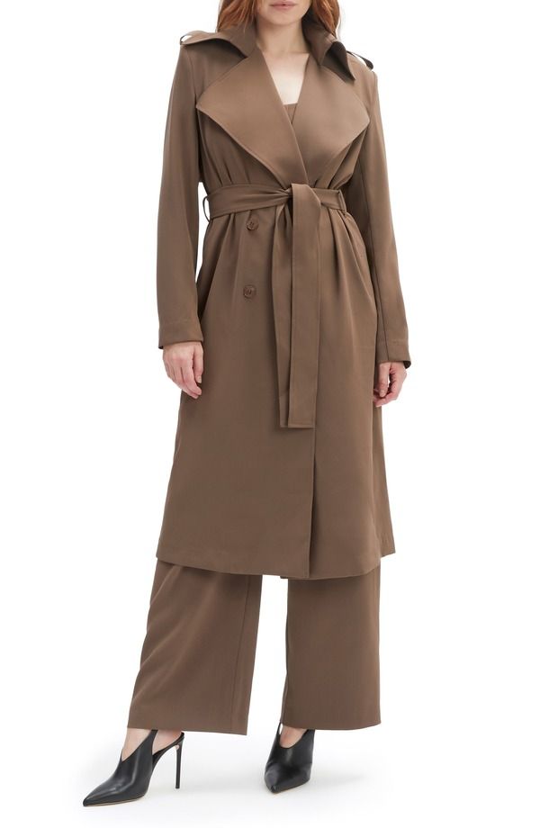 バードット レディース アウター ジャケット・ブルゾン コート Bardot Kira Trench Coat Coffee Brown ブラウン