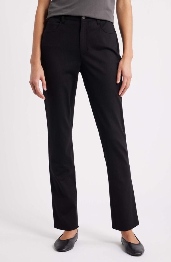 エイリーンフィッシャー レディース ボトムス デニムパンツ スリムフィット ハイウエスト ジーンズ Eileen Fisher High Waist Slim Fit Jeans Black ブラック