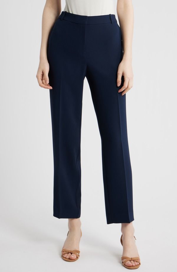 コビーハルペリン レディース ボトムス デニムパンツ クレープ アンクル KOBI HALPERIN Gloria Crepe Ankle Pants Navy ネイビー