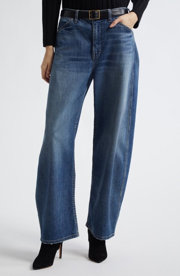 ニリロータン レディース ボトムス デニムパンツ ジーンズ Nili Lotan Tribeca Barreleg Jeans Classic Wash