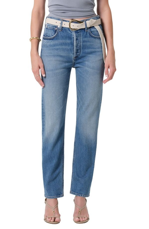 シチズンズ オブ ヒューマニティ レディース ボトムス デニムパンツ ストレート ハイウエスト アンクル ジーンズ Citizens of Humanity Blaine High Waist Ankle Straight Leg Jeans Alma Ind