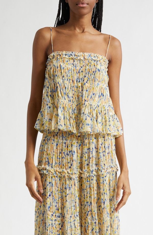 ウラ・ジョンソン レディース トップス シャツ フラワー柄 シルク フラワー Ulla Johnson Florian Floral Silk Top Daffodil 60,940円