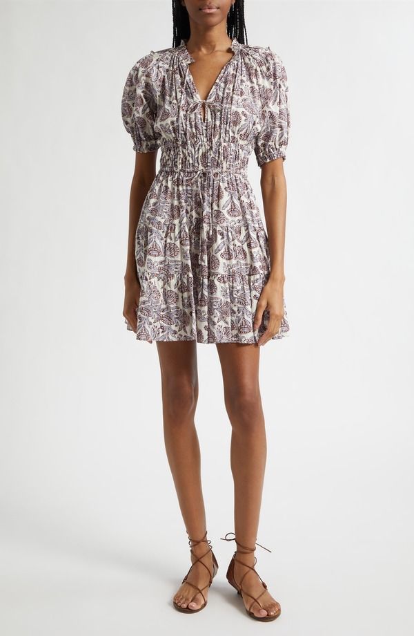 ウラ・ジョンソン レディース トップス ワンピース ティアード プリント Ulla Johnson Soffia Printieredress Meadow