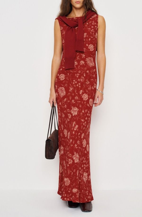 リフォーメーション レディース トップス ワンピース フラワー柄 マキシ フラワー Reformation Prescott Floral Column Maxi Dress Tudorose