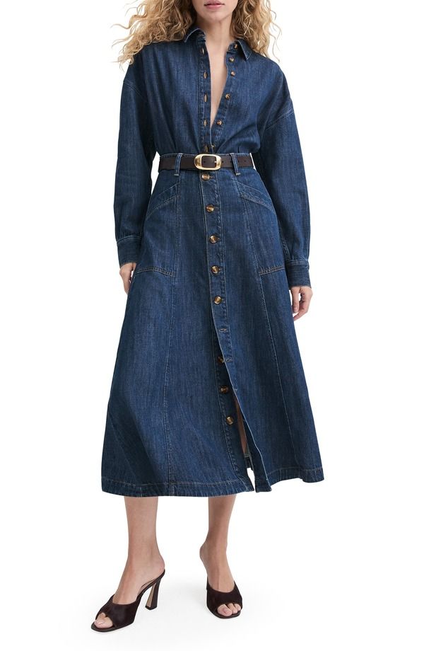 フェイバリット ドーター レディース ボトムス デニムパンツ スカート マキシ Favorite Daughter The Lila Denimaxi Skirt Mesa デニム