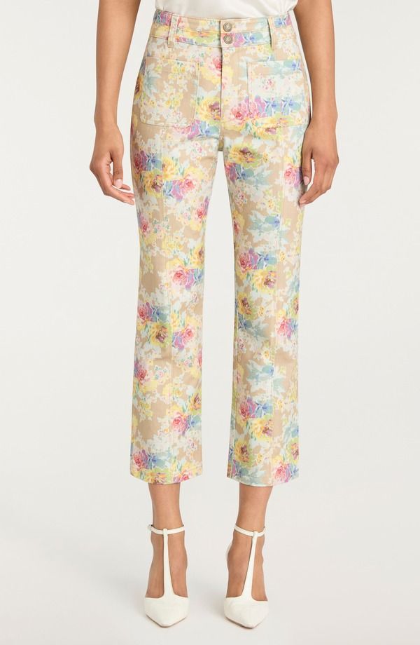 サンク セプト レディース ボトムス デニムパンツ フラワー柄 プリント ジーンズ フラワー Cinq Sept Dorothea Floral Print Jeans Khaki Multi カーキ