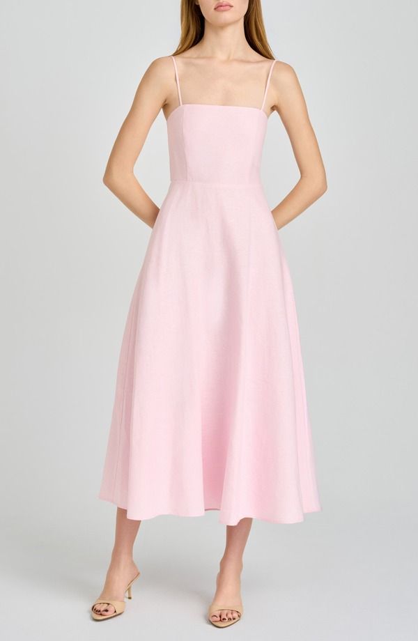 ワイフ レディース トップス ワンピース リネン WAYF x Styled by COCO Josefina Linen Blendress Light Pink ピンク