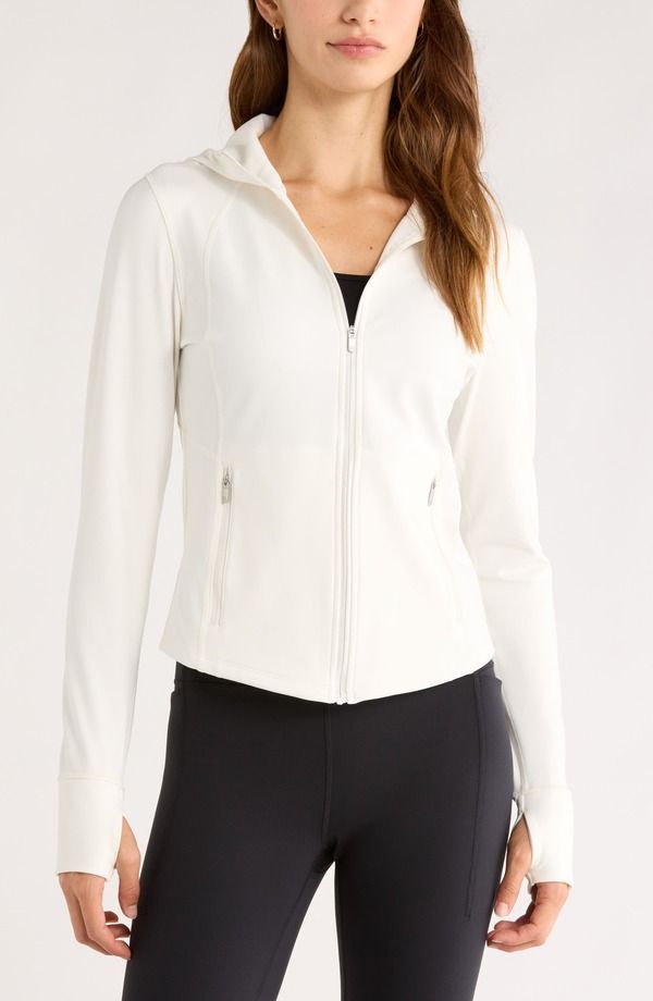 ゼラ レディース アウター パーカー・スウェット フーデッドジャケット Zella Cozy Tech Zip Hooded Jacket Ivory Egret アイボリー
