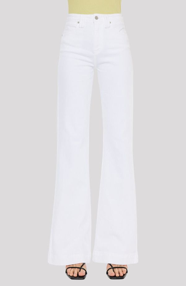 カンクン レディース ボトムス デニムパンツ ジーンズ KanCan Sumayyahigh Rise Holly Flare Jeans White ホワイト