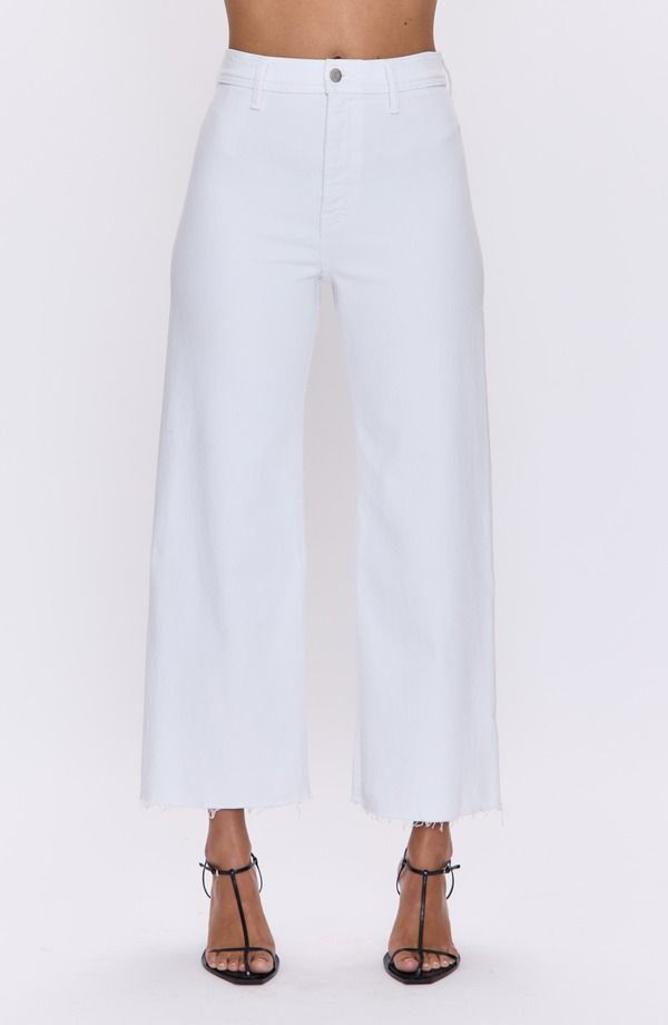 ピストーラ レディース ボトムス カジュアルパンツ ワイドレッグ ハイウエスト ジーンズ Pistola Penny Crop High Waist Raw Hem Wide Leg Jeans Blizzard