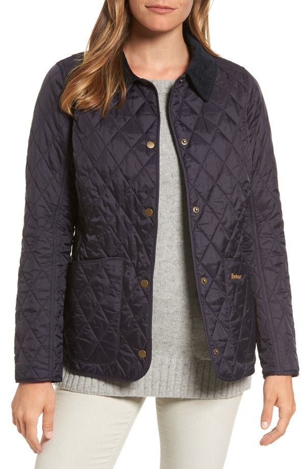 バブアー レディース アウター ジャケット・ブルゾン キルティング Barbour Annandale Quilted Jacket Navy ネイビー