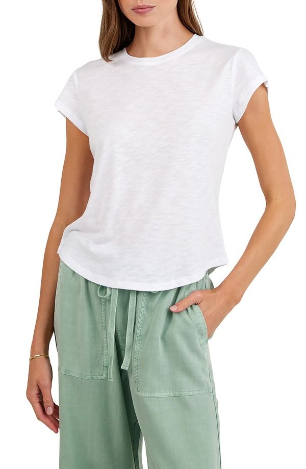ベラダール レディース トップス Tシャツ コットン Bella Dahl Cotton Blend Slubaby Tee White ホワイト