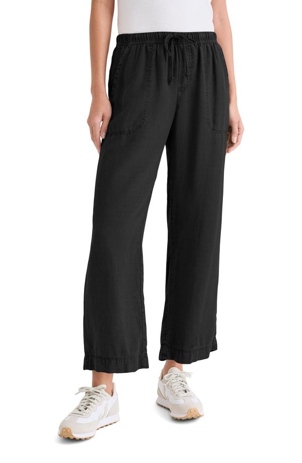 スプレンディット レディース ボトムス レギンス ワイドレッグ パンツ Splendid Angie Crop Wide Leg Pants Black ブラック