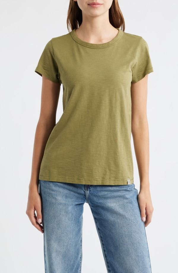 ラグアンドボーン レディース トップス Tシャツ コットン rag bone The Slub Cotton TShirt Olive オリーブ