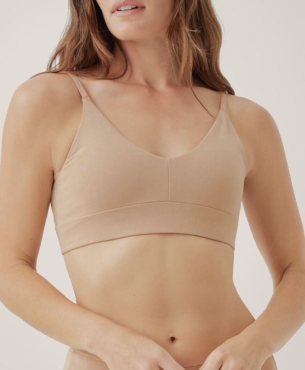 パクト レディース トップス Tシャツ コットン Pact Organicotton Everyday Classic TShirt Bra Sesame