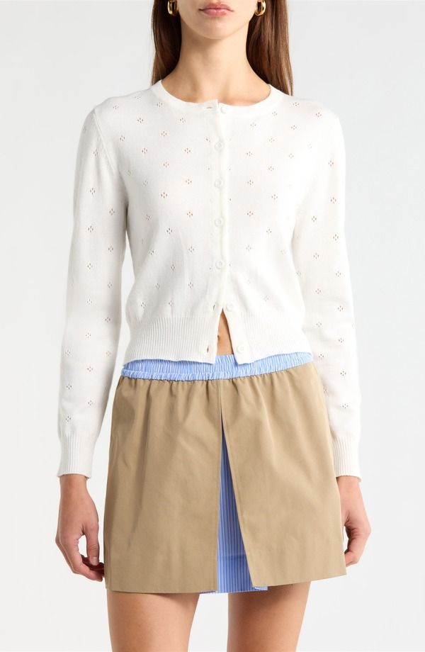 アストール レディース アウター パーカー・スウェット カーディガン ASTR the Label Denise Button Front Cardigan Off White オフホワイト