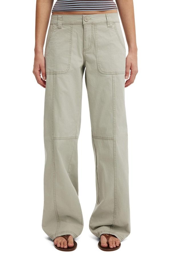コットンオン レディース ボトムス カジュアルパンツ ローライズ Cotton Womens Lexi Low Rise Utility Pant Frosted Slate スレート