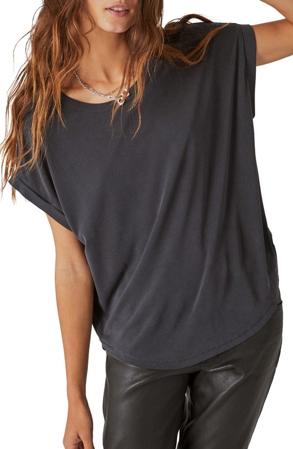 ラッキーブランド レディース トップス Tシャツ Lucky Brand Sandwash Dolman TShirt 001 Lucky Black ブラック
