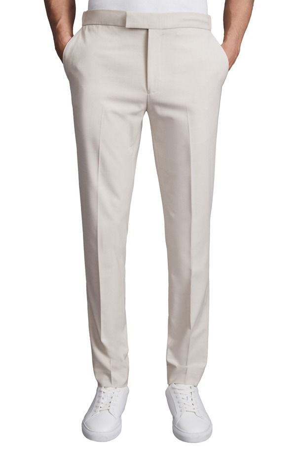 レイス メンズ ボトムス カジュアルパンツ スリムフィット Reiss Found Slim Fit Pantstone ストーン