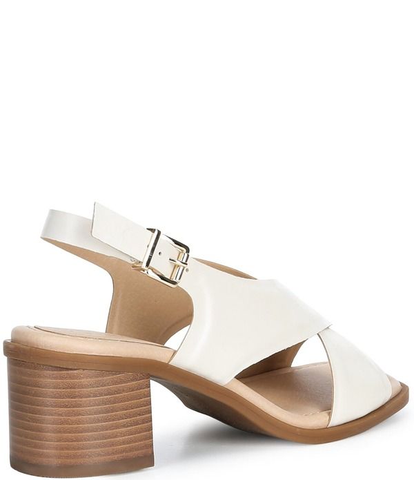 アレックスマリー レディース シューズ ヒール サンダル レザー Alex Marie Ryanne Leather Sling Back Stack Heel Sandals Cloud White ホワイト