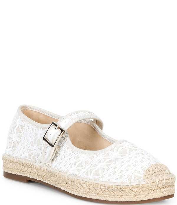 カッパーキー レディース シューズ パンプス Copper Key Destin Crochet Mary Janespadrille Flats NaturalWhite ホワイト