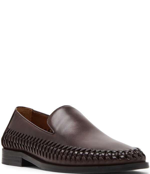 スティーブ マデン メンズ シューズ スリッポン・ローファー Steve Madden Mens Newbury Woven Sidetail Slip On Loafers Brown ブラウン