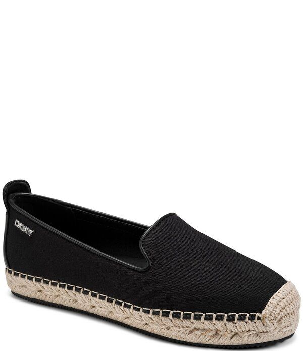 ダナキャラン レディース シューズ スリッポン・ローファー DKNY by Donna Karan Mallandra Canvas Espadrille Loafers Black ブラック
