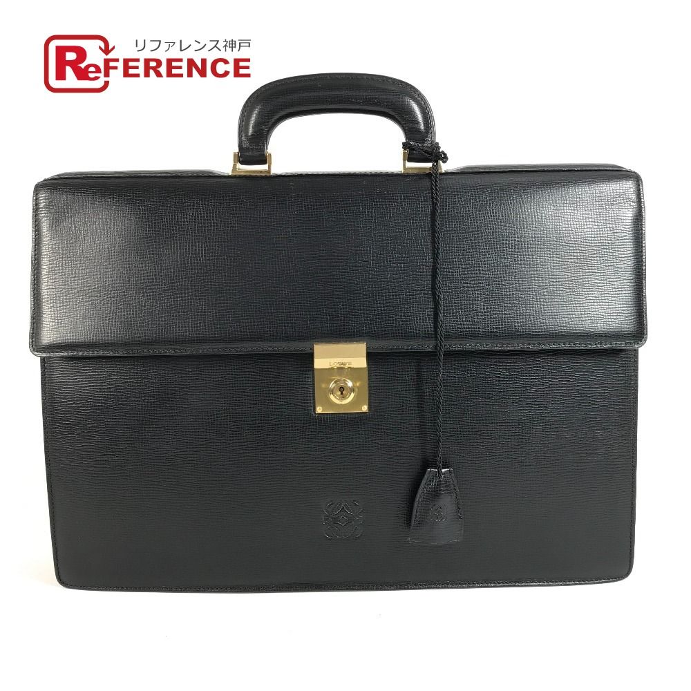 LOEWE ロエベ ハンドバッグ ロゴ ビジネスバッグ アナグラム レザー ブラック